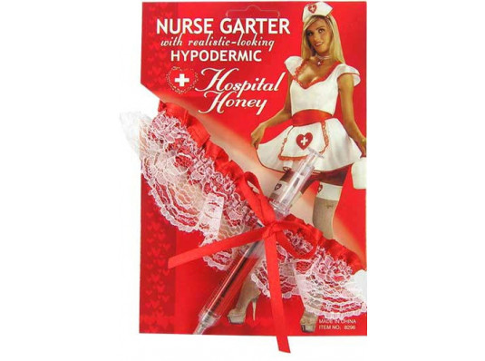 Медсестра sexy-подвязка "шприц" купить в интернет магазине подарков ПраздникШоп