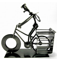 Техно-арт подставка под ручки "Велосипедист" купить в интернет магазине подарков ПраздникШоп