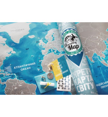 Скретч-карта мира Discovery Map World на украинском языке  купить в интернет магазине подарков ПраздникШоп