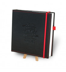 Кук-бук для записи рецептов в обложке "Черный с красным" купить в интернет магазине подарков ПраздникШоп