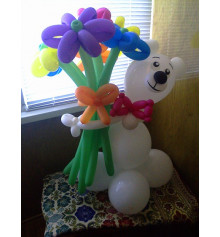 Фигура из шаров "Медведь" купить в интернет магазине подарков ПраздникШоп