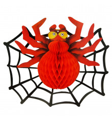 Декор 3D Паук с паутиной купить в интернет магазине подарков ПраздникШоп