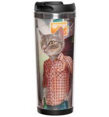 Термокружка "Коты в одежде" купить в интернет магазине подарков ПраздникШоп