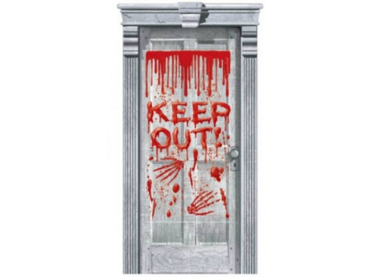Картинка на дверь "Надпись кровью" купить в интернет магазине подарков ПраздникШоп