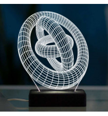 3D светильник "Кольца" купить в интернет магазине подарков ПраздникШоп
