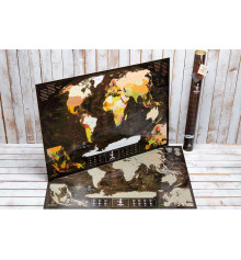 Скретч карта світу "My Map Chocolate Edition" купить в интернет магазине подарков ПраздникШоп