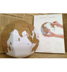 Скретч карта світу "Земна куля" купить в интернет магазине подарков ПраздникШоп