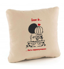 Подушка «Любов ... це бути нерозлучними», 4 кольори купить в интернет магазине подарков ПраздникШоп