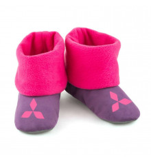 Тапочки "Mitsubishi", фиолетовые с розовым манжетом купить в интернет магазине подарков ПраздникШоп
