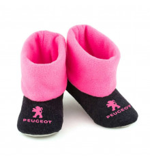 Тапочки "Peugeot", черные с розовым манжетом купить в интернет магазине подарков ПраздникШоп