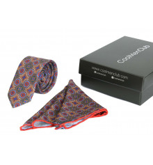 Подарунковий набір для чоловіків: краватка з хусткою, №7 купить в интернет магазине подарков ПраздникШоп