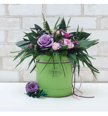 Букет з стабілізованих квітів "Лавандові мрії", 30х35 см. купить в интернет магазине подарков ПраздникШоп