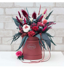 Букет з стабілізованих квітів "Королівська розкіш", 20х25 см. купить в интернет магазине подарков ПраздникШоп