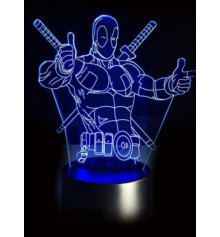 3D Светильник Дедпул купить в интернет магазине подарков ПраздникШоп