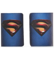 Кожаная обложка на паспорт Супермена купить в интернет магазине подарков ПраздникШоп