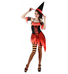 Взрослый карнавальный костюм "Ведьма тыквенная" купить в интернет магазине подарков ПраздникШоп